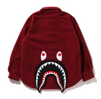 Bape Kids Shark Patch Jacket Burgundy Size 130 K