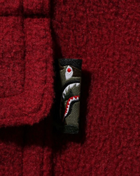 Bape Kids Shark Patch Jacket Burgundy Size 130 K