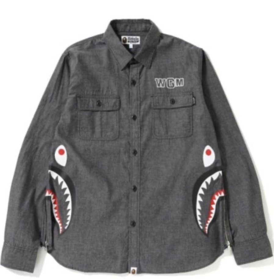 Bape Kids Side Shark Shirt Black Size 110 K