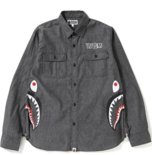 Bape Kids Side Shark Shirt Black Size 110 K