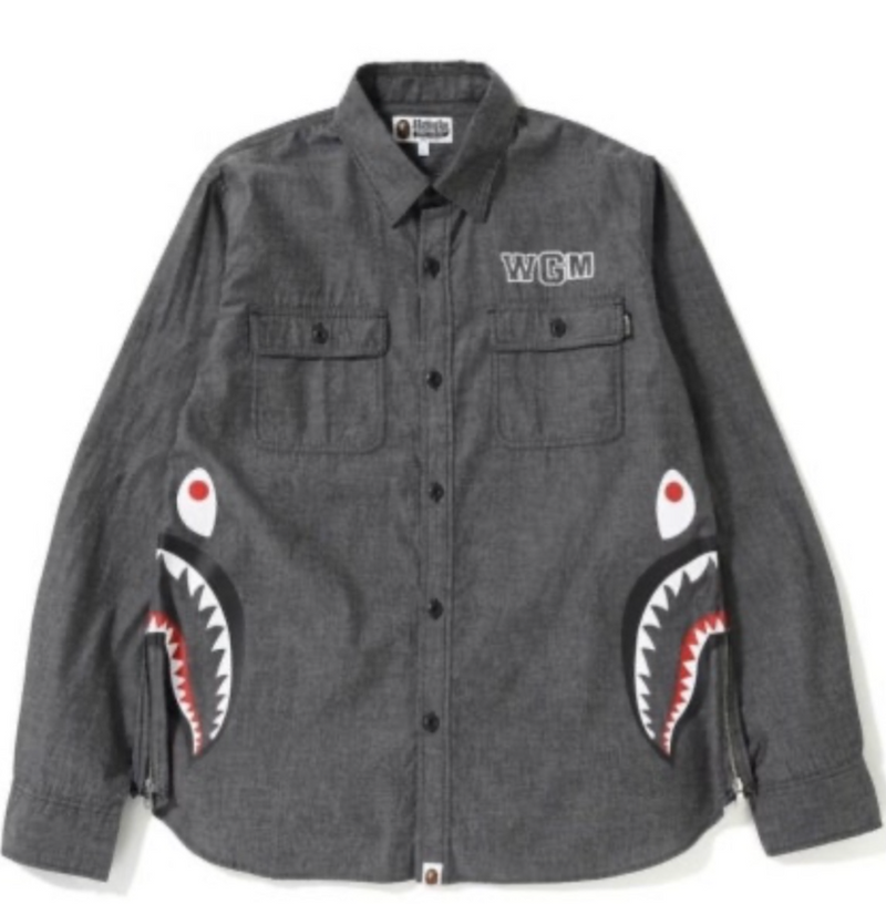 Bape Kids Side Shark Shirt Black Size 110 K