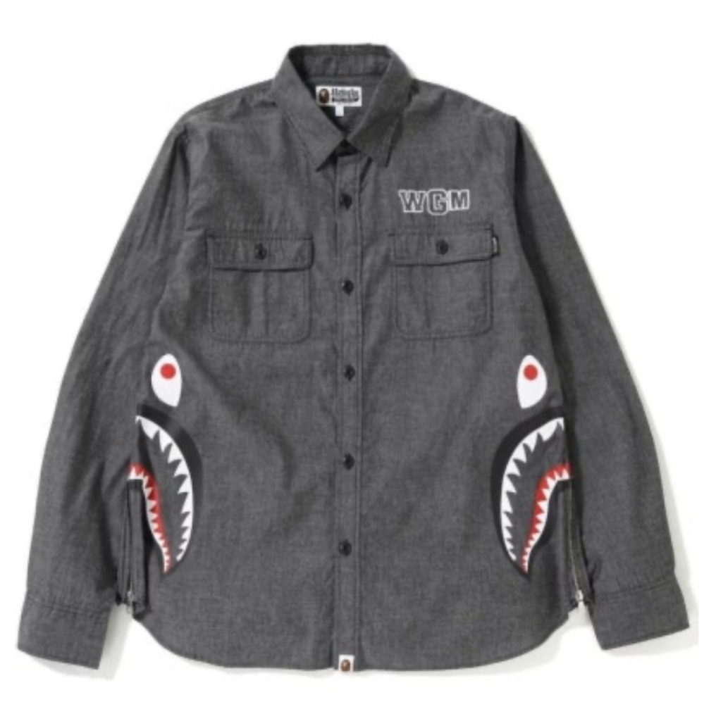 Bape Kids Side Shark Shirt Black Size 130 K