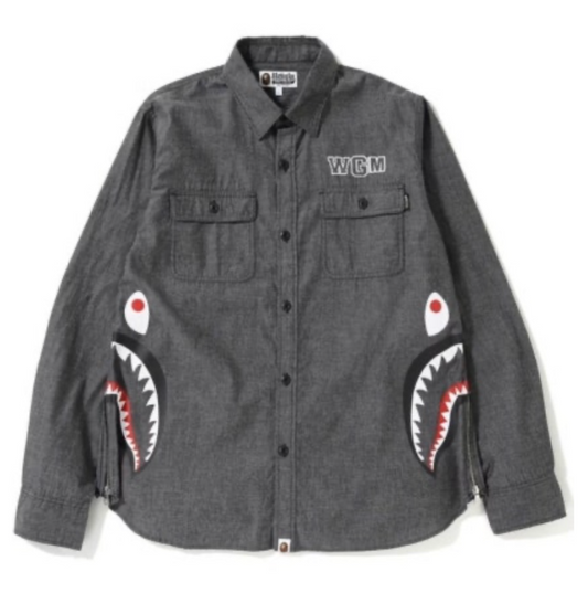 Bape Kids Side Shark Shirt Black Size 130 K