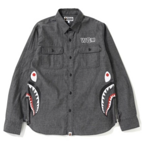 Bape Kids Side Shark Shirt Black Size 130 K