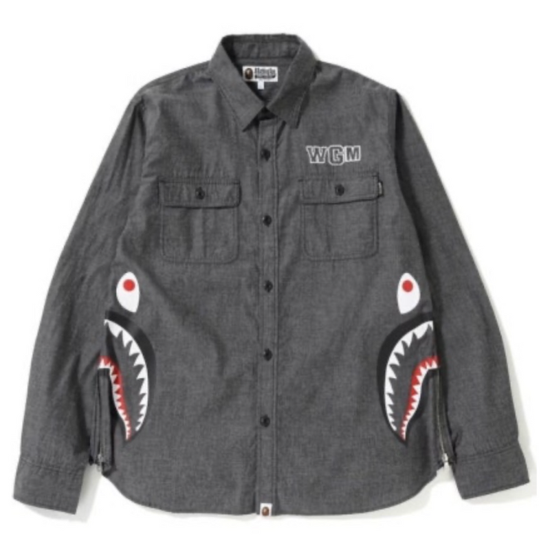 Bape Kids Side Shark Shirt Black Size 130 K