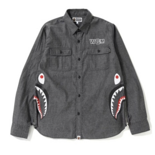 Bape Kids Side Shark Shirt Black Size 120 K
