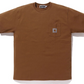 Bape London X Carhartt Brown Pocket S/S T-Shirt Size Small
