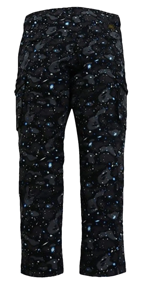Bape Space Camo Wide Fit 6 Pocket Cargo Pants Size Large