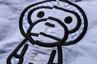 Bape Kids Baby Milo Patch Oxford Button Down Shirt Blue Size 130 K