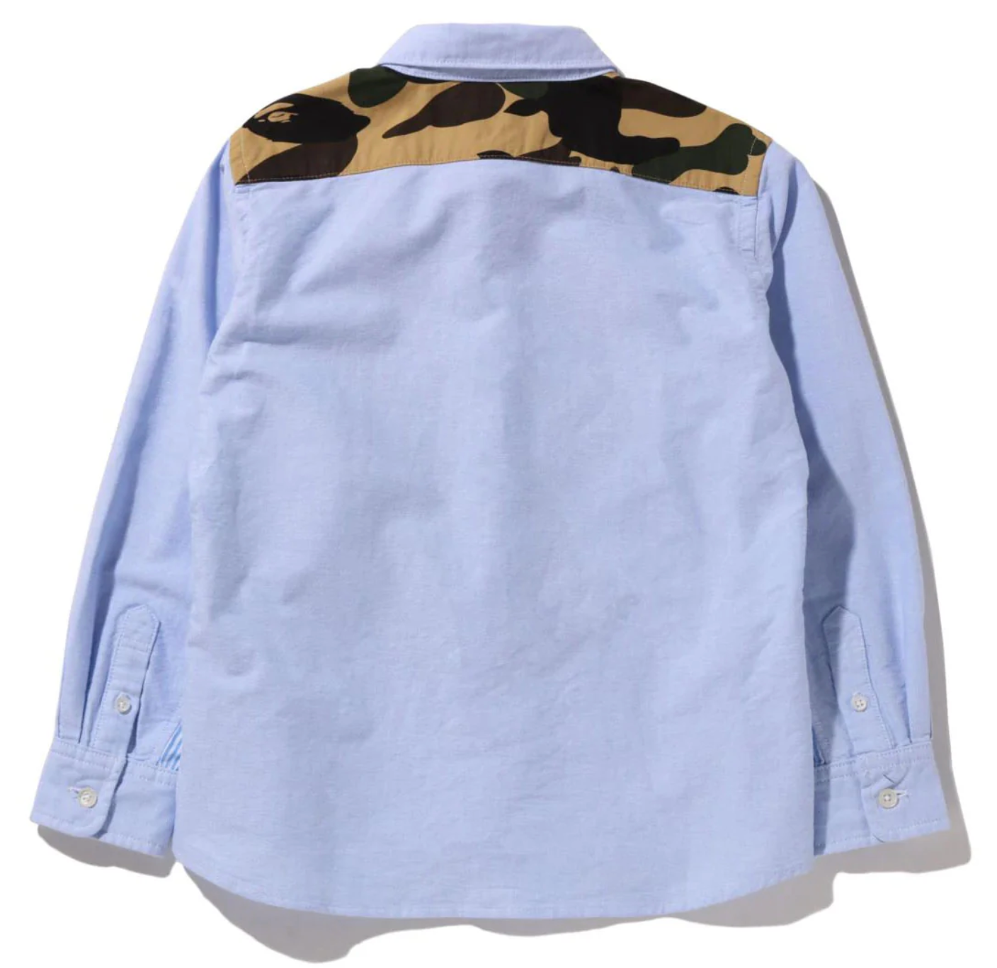 Bape Kids Baby Milo Patch Oxford Button Down Shirt Blue Size 130 K