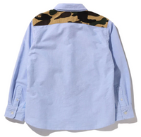 Bape Kids Baby Milo Patch Oxford Button Down Shirt Blue Size 130 K