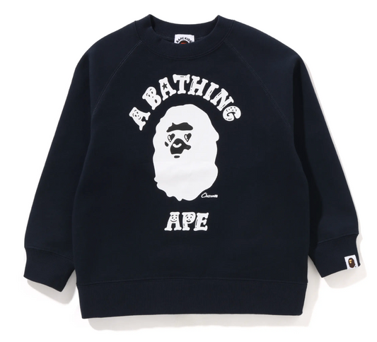 Bape Kids x Chocomoo College Crewneck Navy Size 120 K