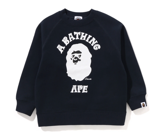 Bape Kids x Chocomoo College Crewneck Navy Size 100 K
