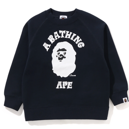 Bape Kids x Chocomoo College Crewneck Navy Size 100 K