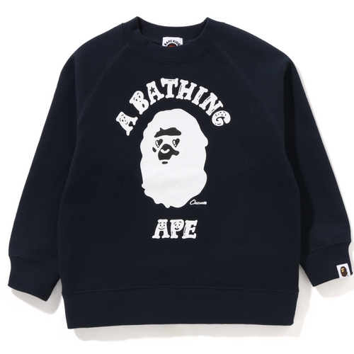 Bape Kids x Chocomoo College Crewneck Navy Size 130 K