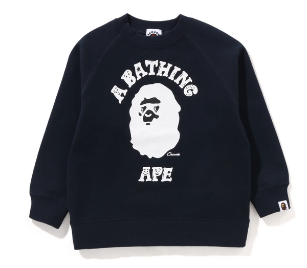 Bape Kids x Chocomoo College Crewneck Navy Size 90 K