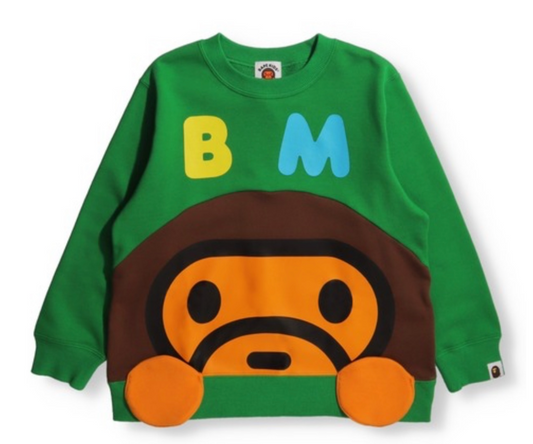 Bape Kids Baby Milo Crewneck Green Size 130 K