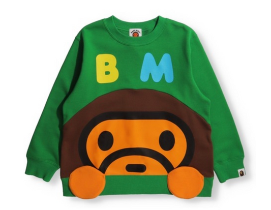 Bape Kids Baby Milo Crewneck Green Size 110 K