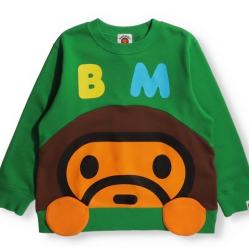 Bape Kids Baby Milo Crewneck Green Size 110 K
