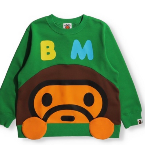 Bape Kids Baby Milo Crewneck Green Size 120 K