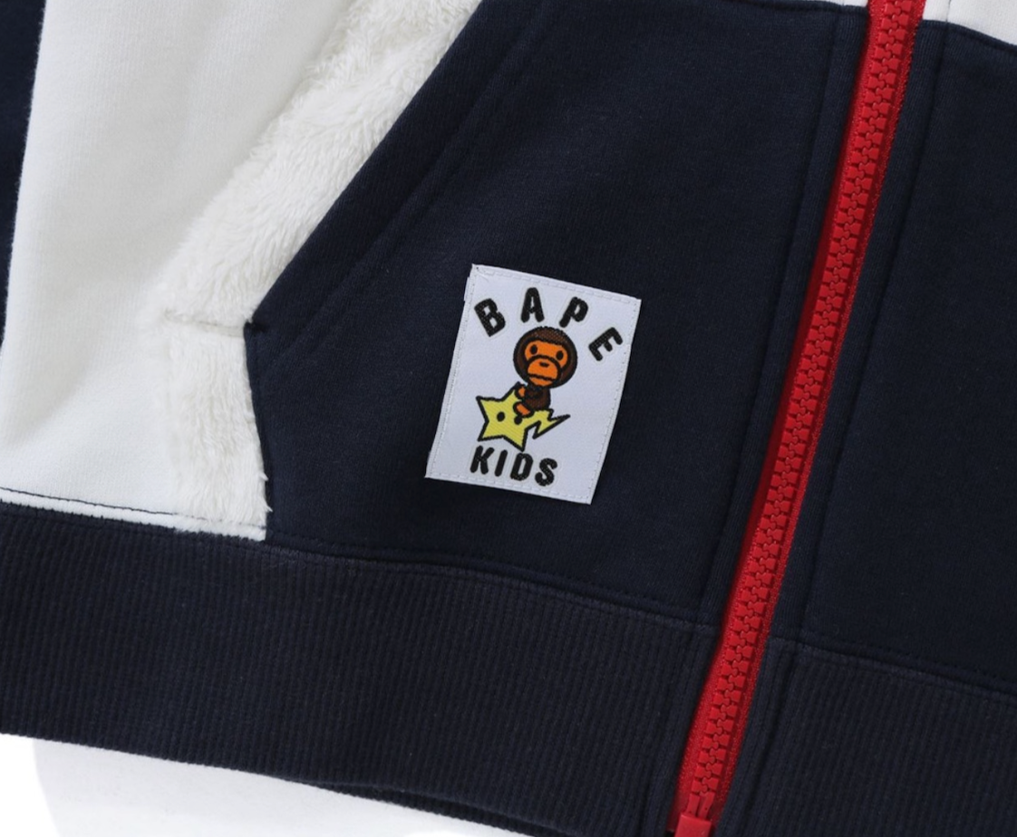 Bape Kids Baby Milo Star Zip Hoodie White & Blue Size 130 K