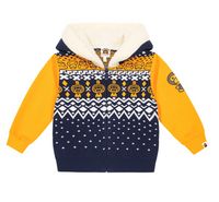 Bape Kids Baby Milo Nordic Knit Zip Hoodie Navy Size 120 K