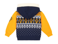 Bape Kids Baby Milo Nordic Knit Zip Hoodie Navy Size 110 K