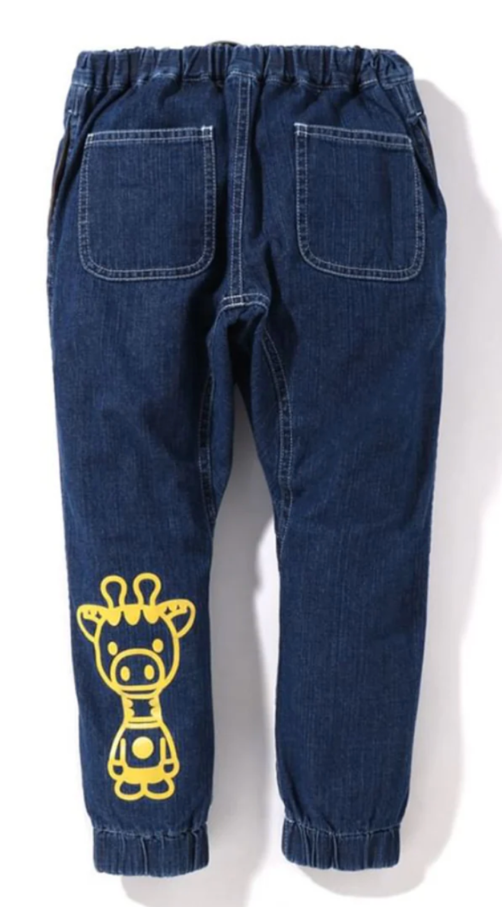 Bape Kids Baby Milo Friends Damaged Denim Pants Size 130 K