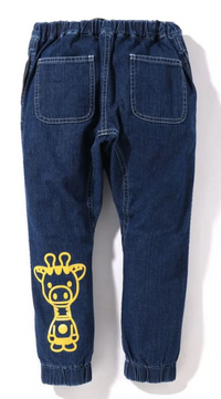 Bape Kids Baby Milo Friends Damaged Denim Pants Size 130 K
