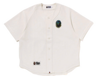 Bape Line Camo S/S White Baseball Jersey Size XXL