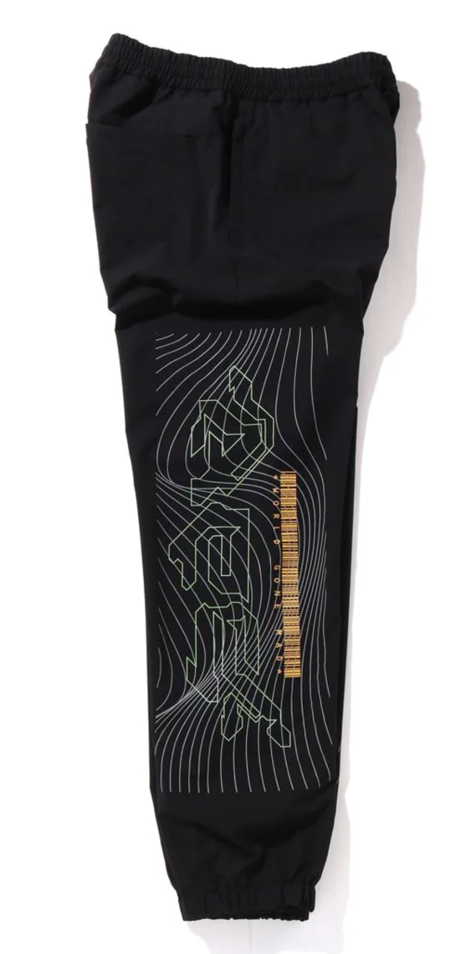 Bape Multi-Graphic Black Track Pants Size Medium