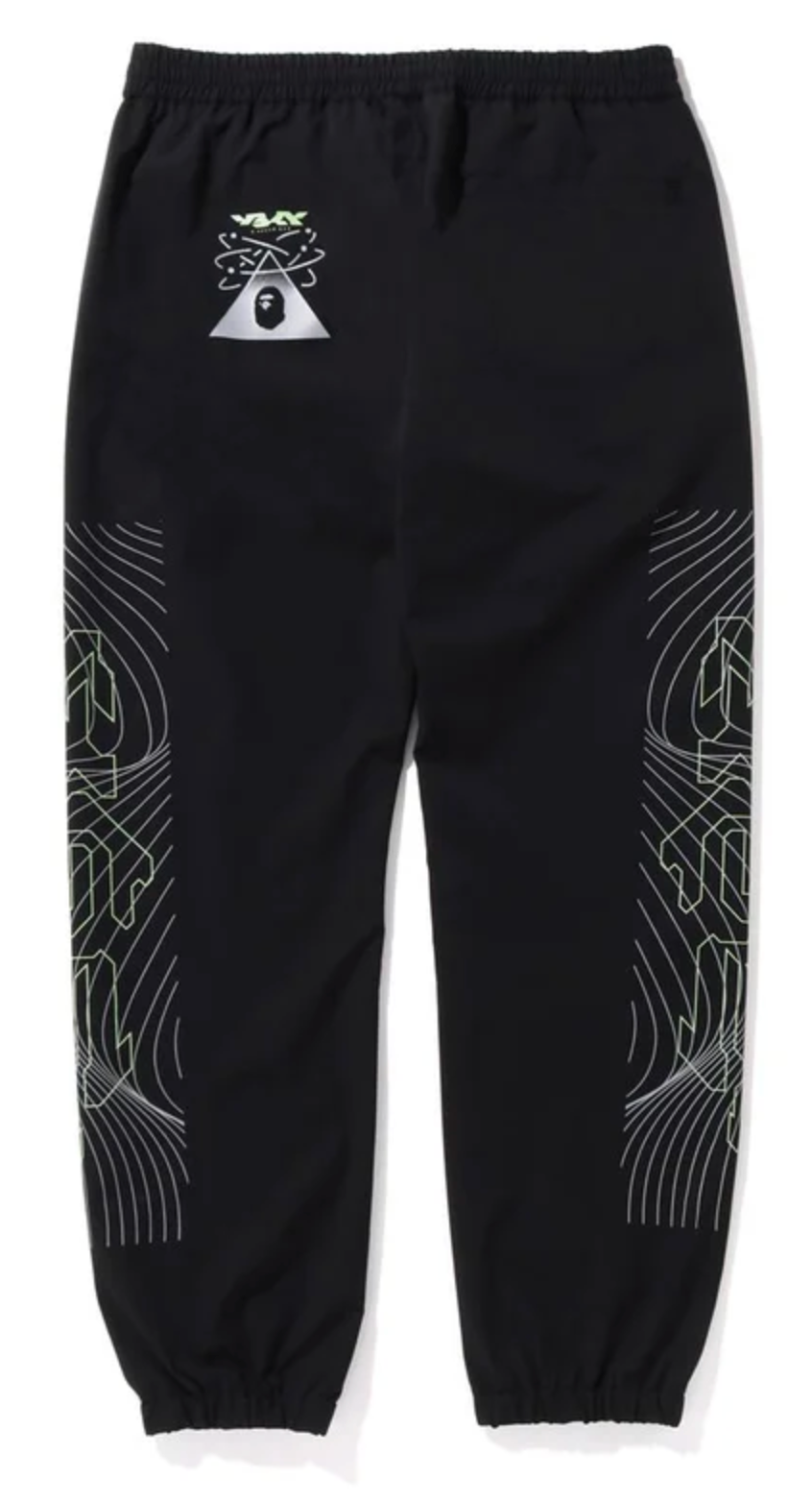 Bape Multi-Graphic Black Track Pants Size Medium