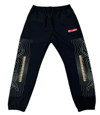 Bape Multi-Graphic Black Track Pants Size Medium