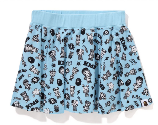 Bape Kids x Chocomoo Milo Friends Skirt Blue Size 120 K