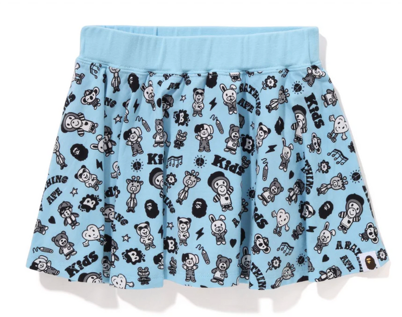 Bape Kids x Chocomoo Milo Friends Skirt Blue Size 120 K