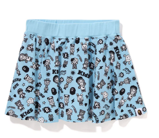 Bape Kids x Chocomoo Milo Friends Skirt Blue Size 130 K
