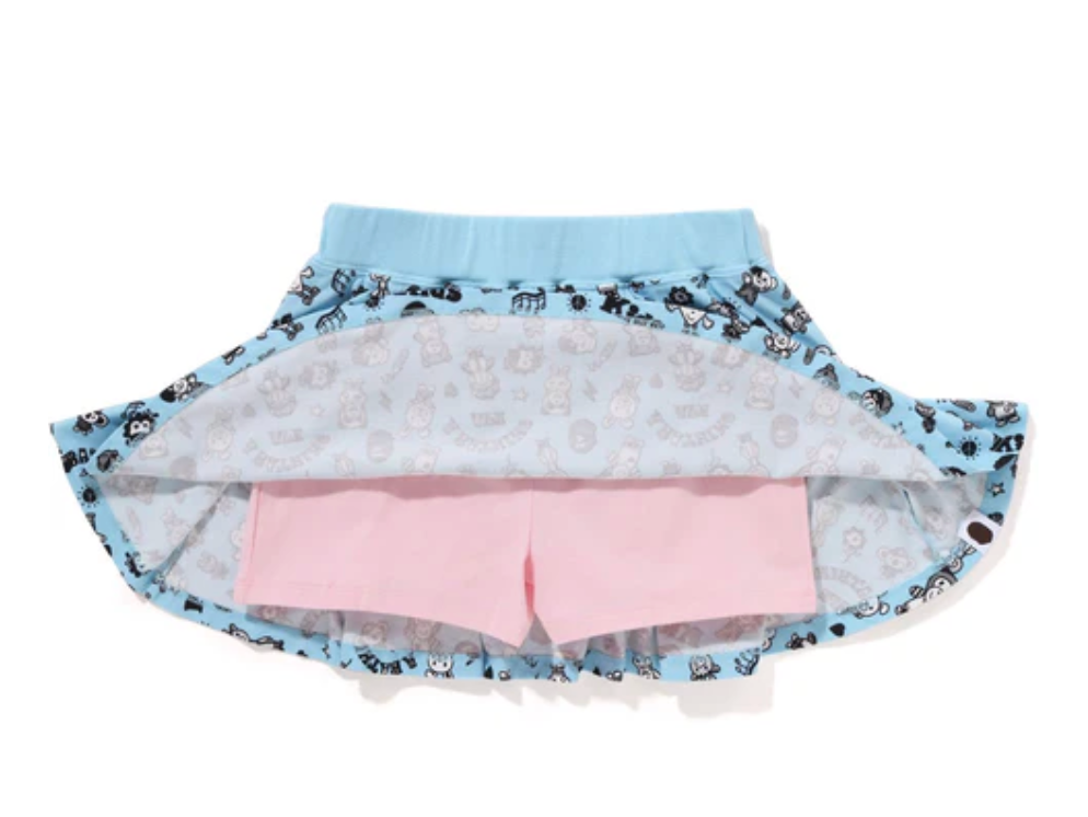 Bape Kids x Chocomoo Milo Friends Skirt Blue Size 130 K
