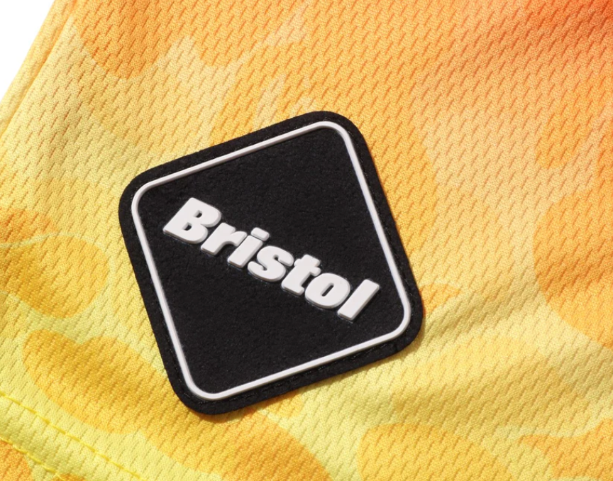 Bape Kids 15th Ann. x FCRB ABC Camo Gradation Game Shorts Yellow Size 130 K