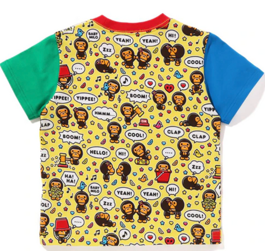 Bape Kids Baby Milo Speech Balloon Tee Yellow Size 110 K