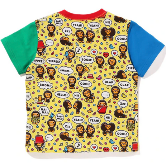 Bape Kids Baby Milo Speech Balloon Tee Yellow Size 100 K