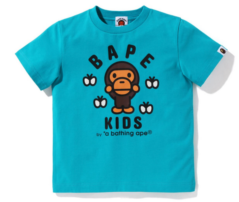 Bape Kids Baby Milo Butterflies UV Rays Print Tee Green Size 120 K