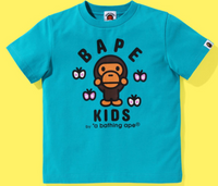 Bape Kids Baby Milo Butterflies UV Rays Print Tee Green Size 120 K