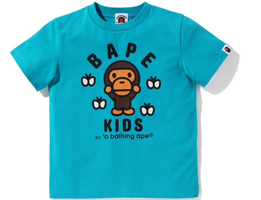 Bape Kids Baby Milo Butterflies UV Rays Print Tee Green Size 110 K