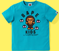 Bape Kids Baby Milo Butterflies UV Rays Print Tee Green Size 110 K
