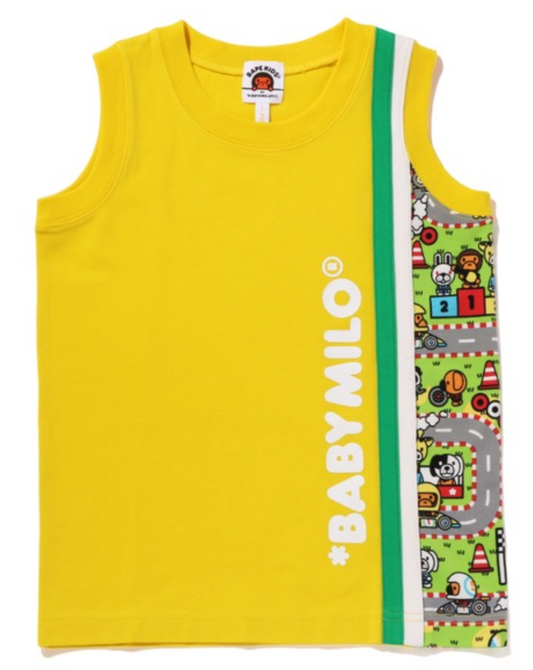 Bape Kids Baby Milo Racing Tank Top Yellow Size 120 K