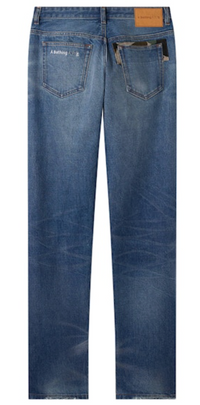 Bape X A.P.C. Patched Damage Denim Jeans Size Large