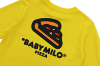 Bape Kids Baby Milo Pizza L/S Tee Yellow Size 110 K