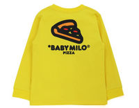 Bape Kids Baby Milo Pizza L/S Tee Yellow Size 120 K