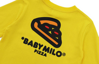 Bape Kids Baby Milo Pizza L/S Tee Yellow Size 120 K