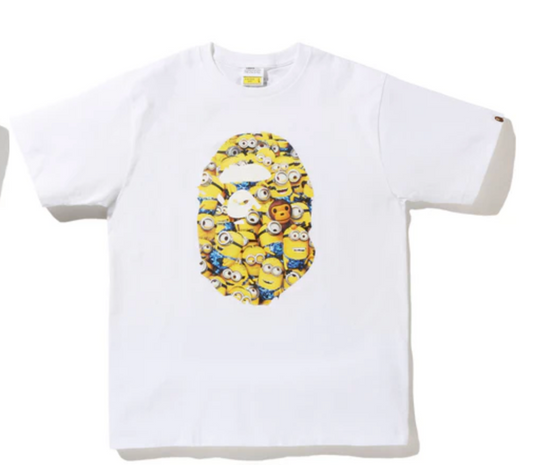 Bape Kids x Minions Ape Head Tee White Size 120 K